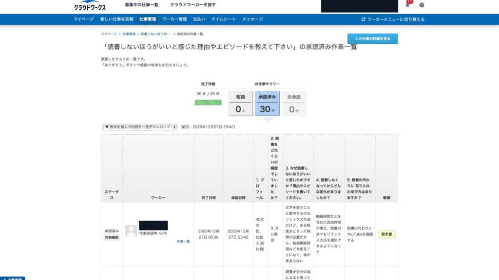 クラウドワークスアンケート結果
